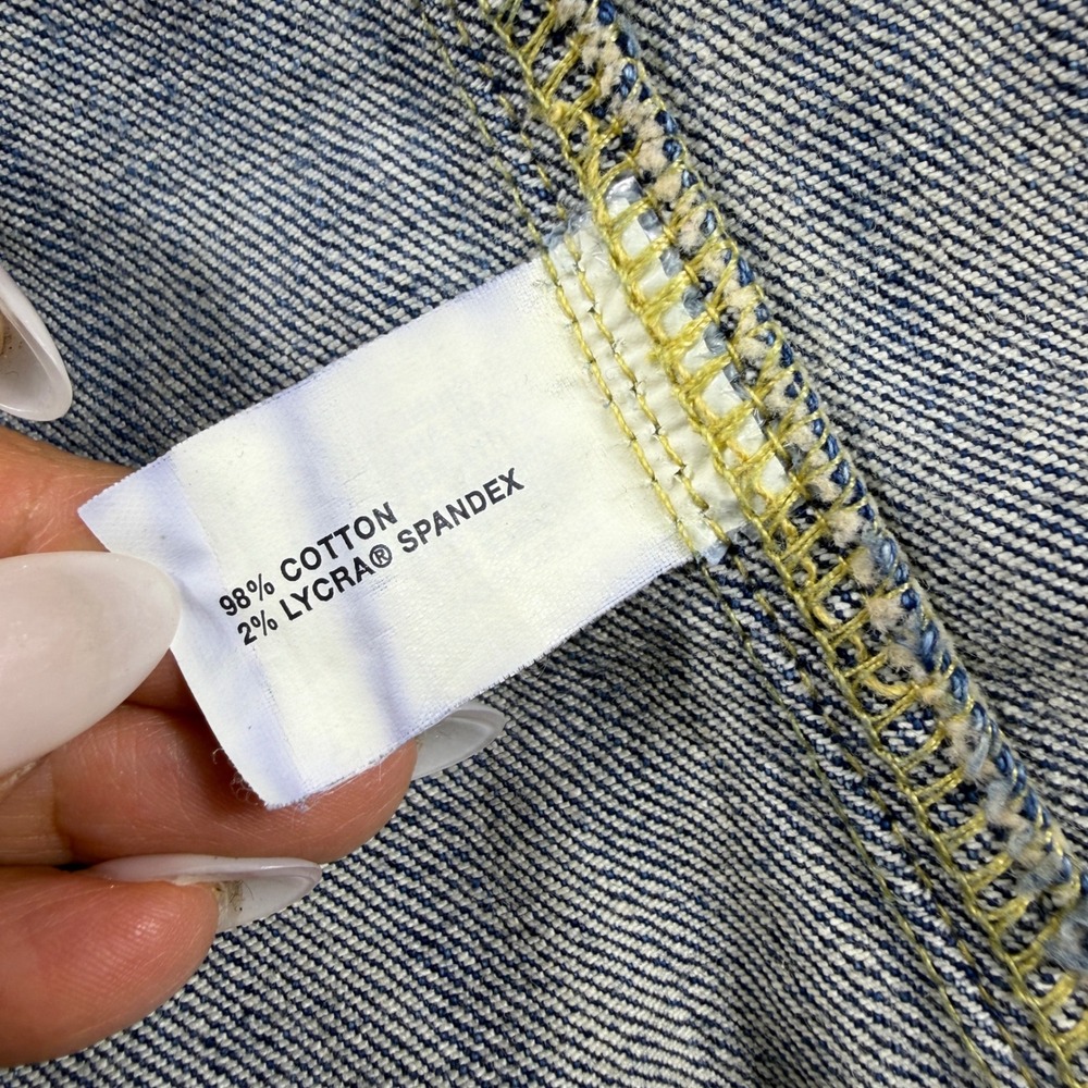 Gap Womens XS Wash Stretch Denim Trucker Jacket Cropped Blue 2YK from 2005 - Picture 6 of 8